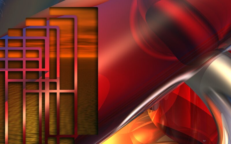 abstract red and orange design