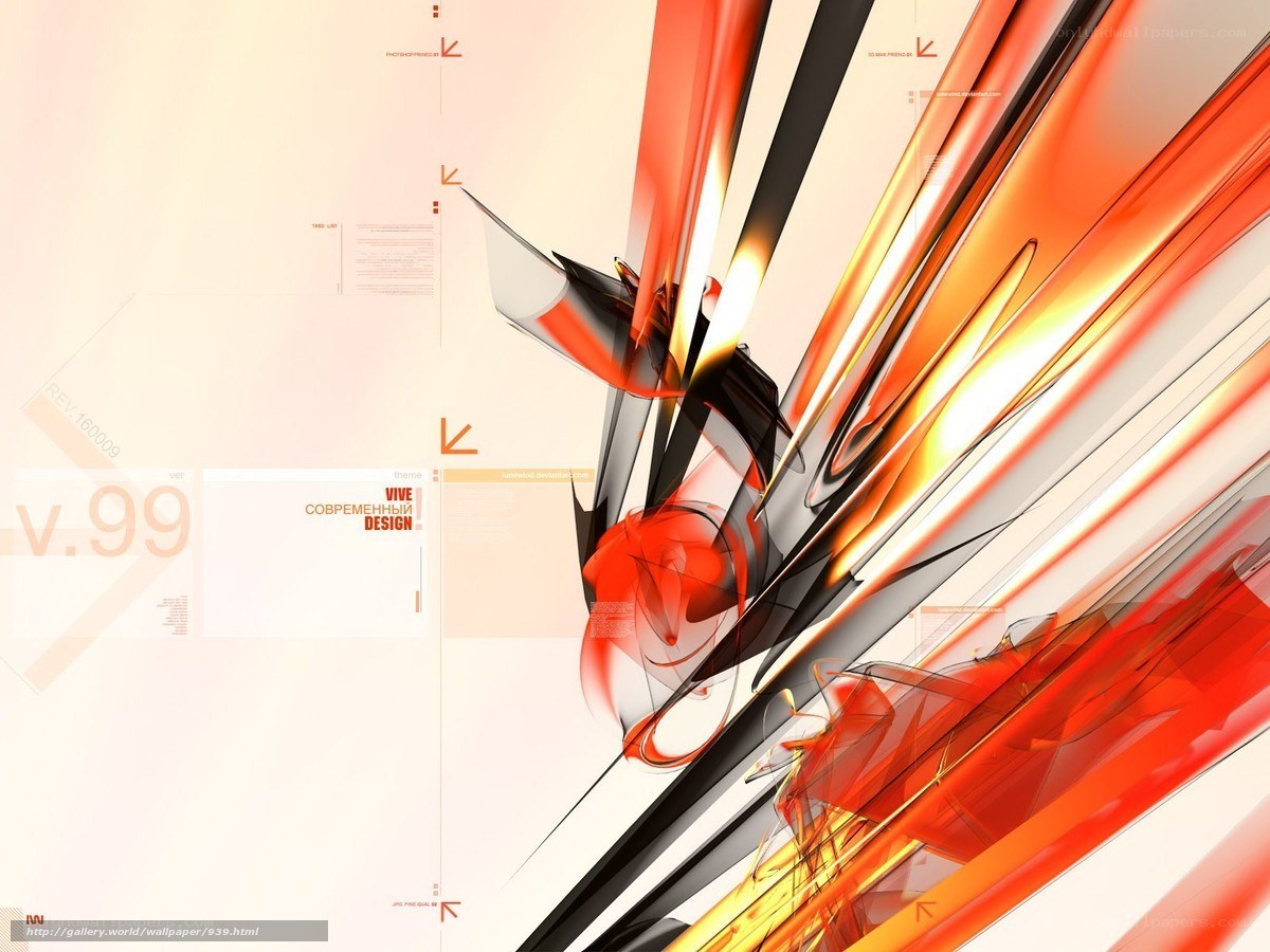 Abstract red and orange design