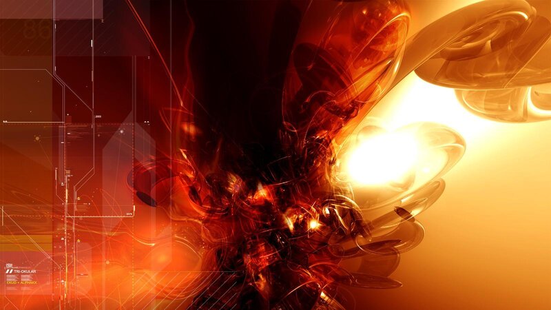Abstract red and orange digital art