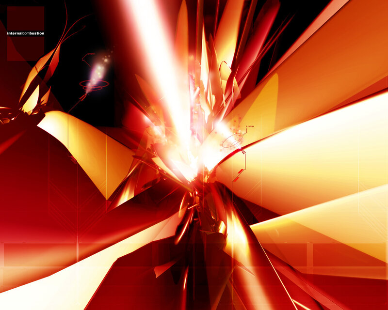 Abstract Red and Orange Explosion — Dramatic