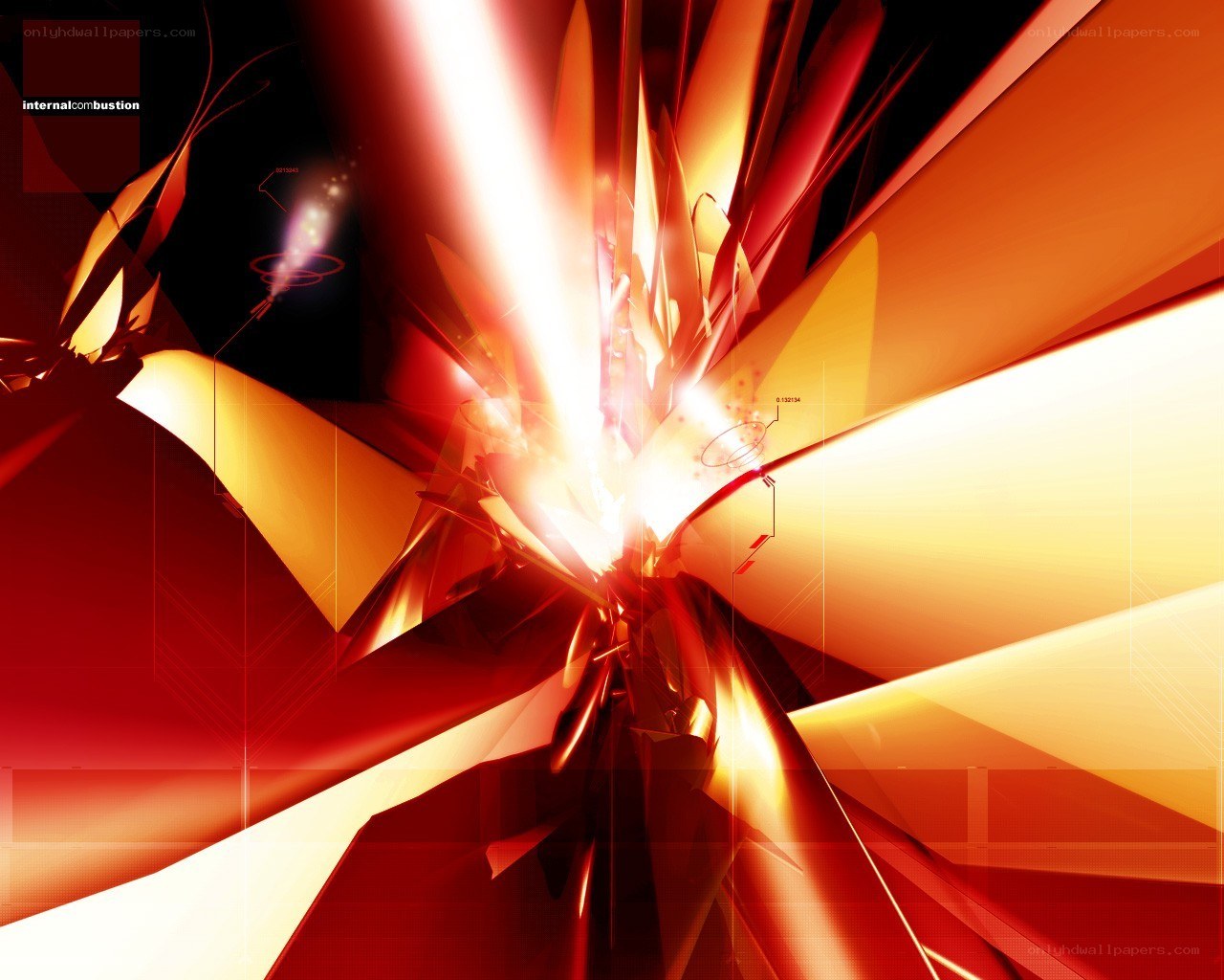 abstract red and orange explosion