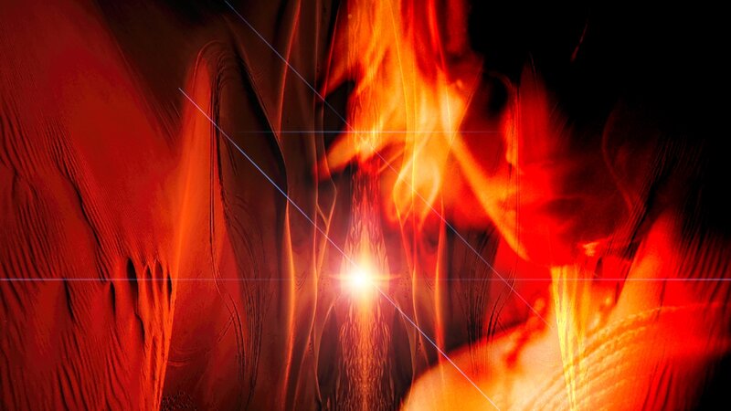 Abstract Red and Orange Flames — Dramatic