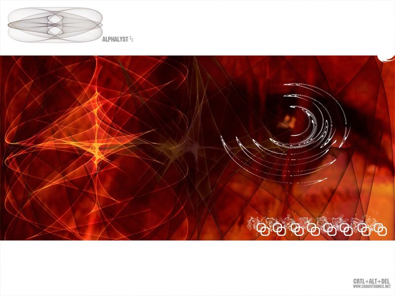 Abstract red and orange fractal art