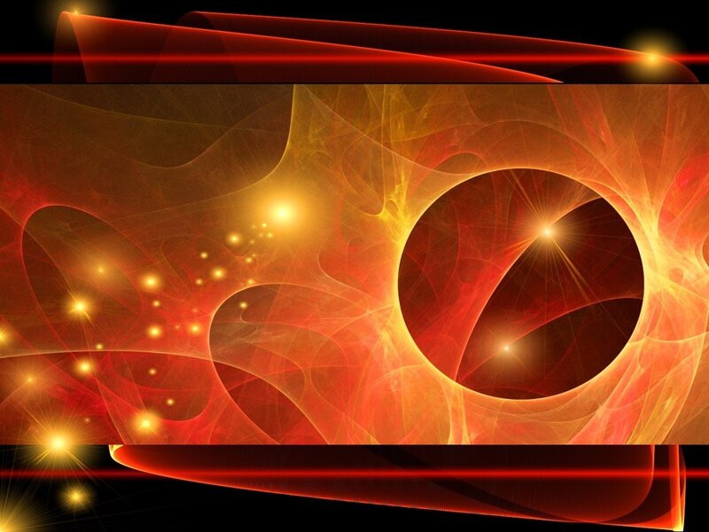 Abstract red and orange fractal art