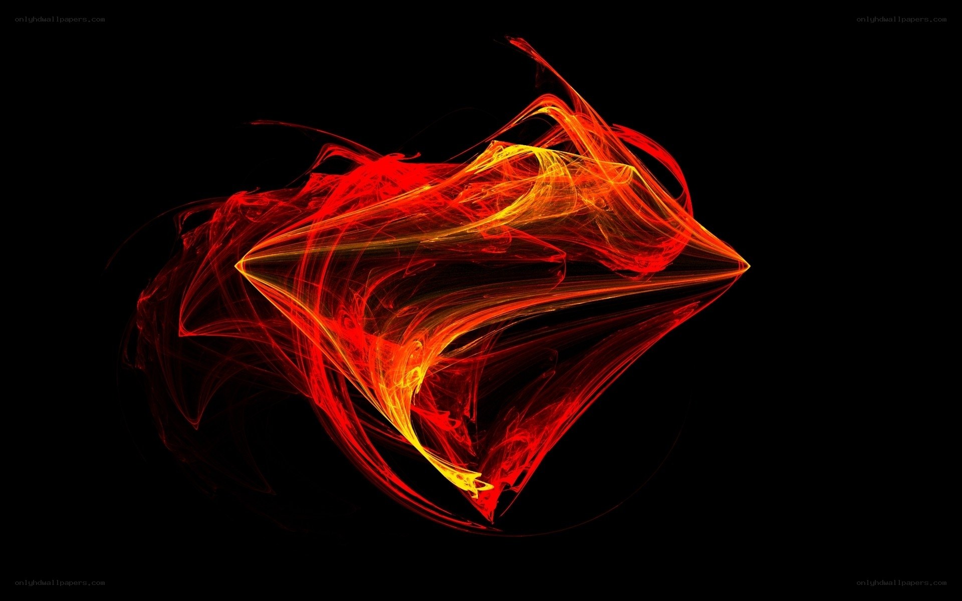Abstract red and orange fractal design