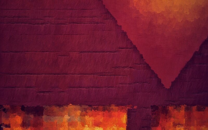 Abstract Red and Orange Landscape