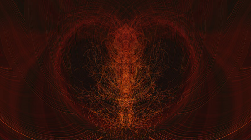 Abstract red and orange light patterns