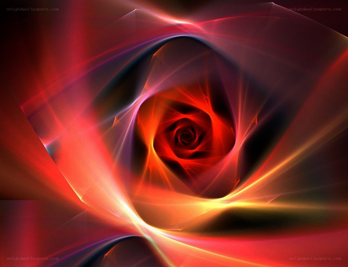 Abstract red and orange light swirl