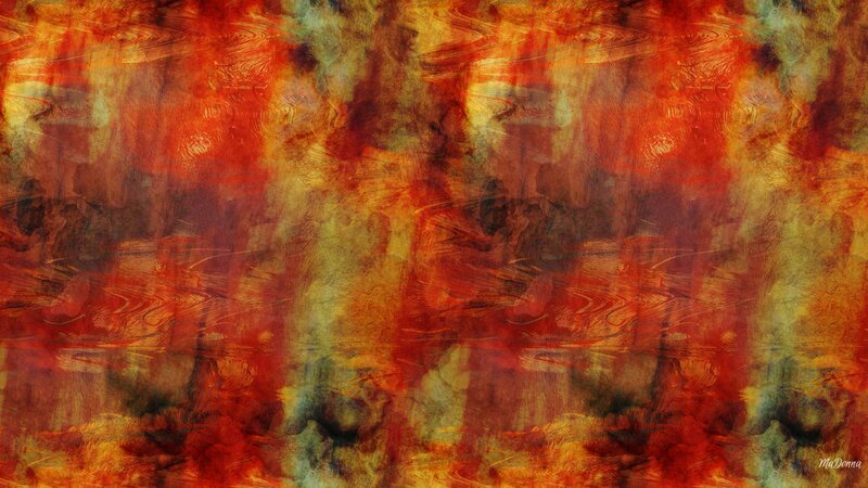 Abstract Red and Orange Painting — Fiery