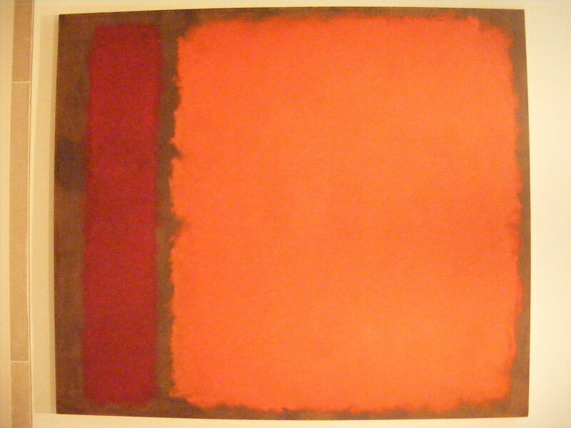 Abstract red and orange painting