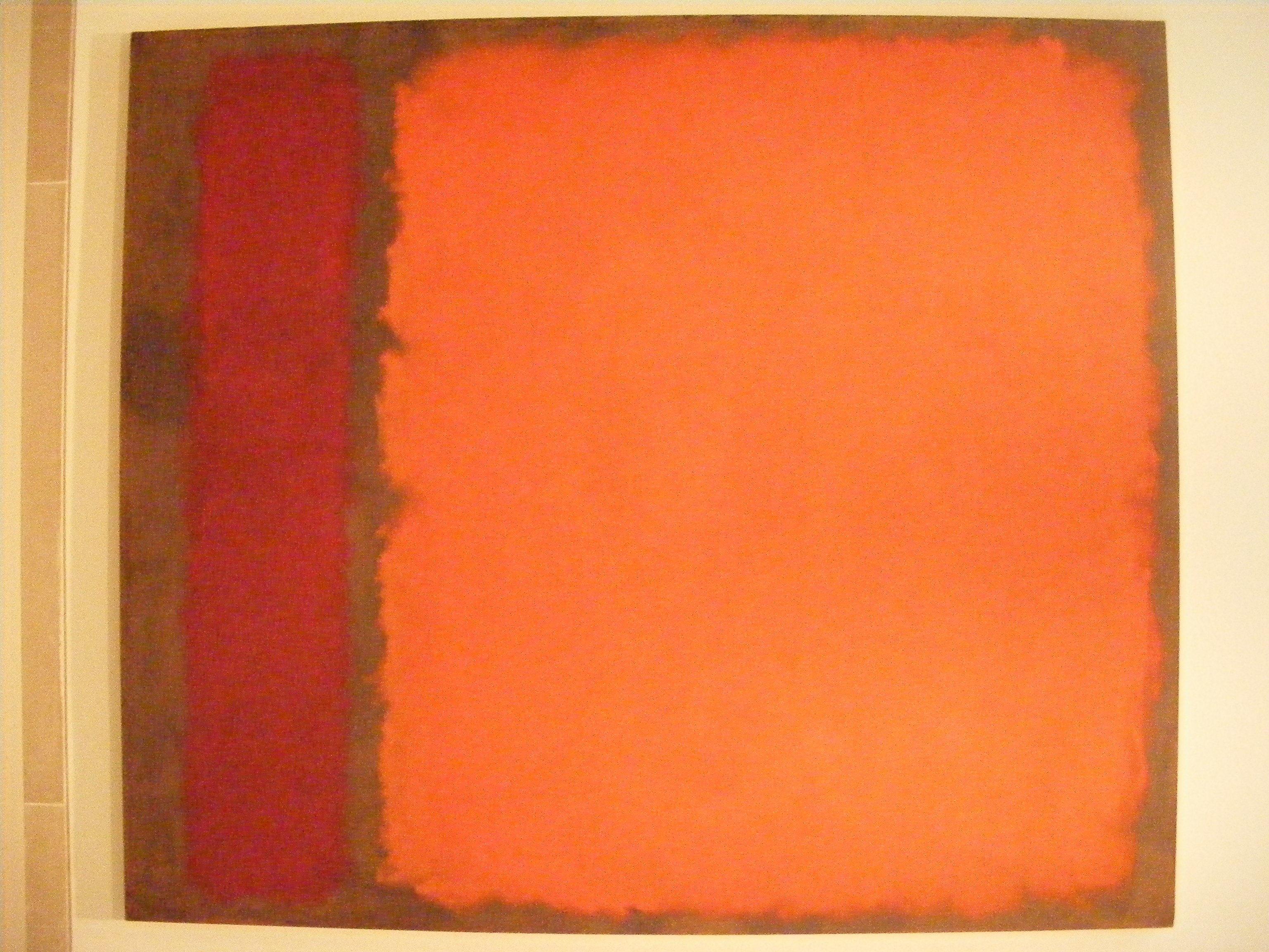 Abstract red and orange painting