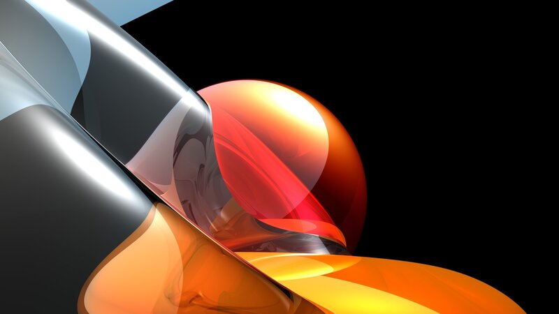 Abstract red and orange shapes