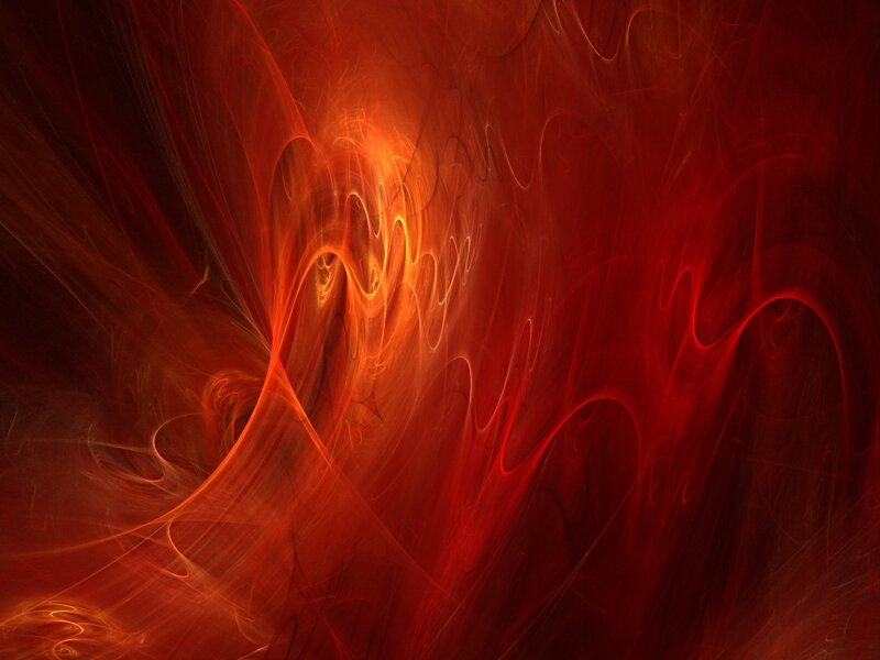 Abstract red and orange swirls