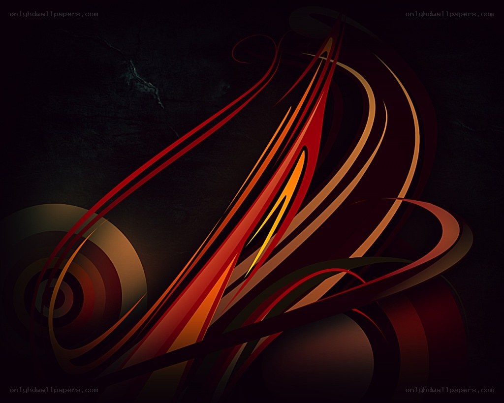 Abstract red and orange swirls