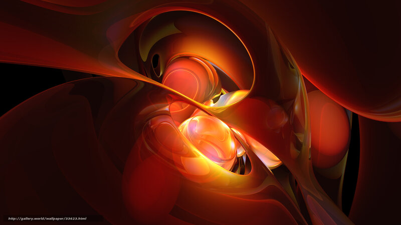 Abstract Red and Orange Swirls — Dramatic, Digital Art