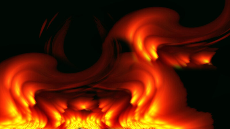 Abstract Red and Orange Swirls — Dramatic
