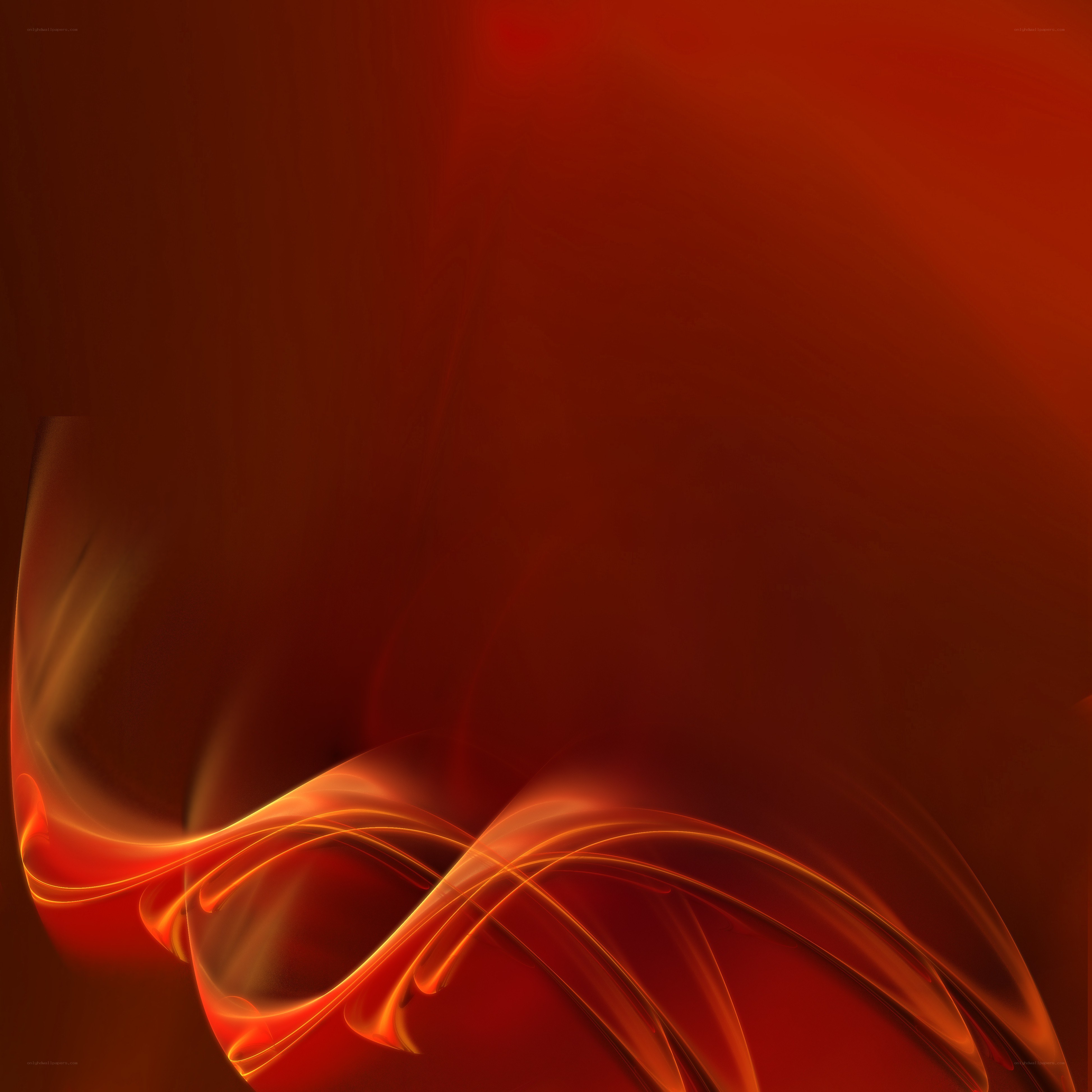 Abstract red and orange waves