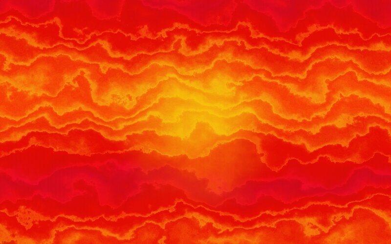 Abstract Red and Orange Waves — Dramatic