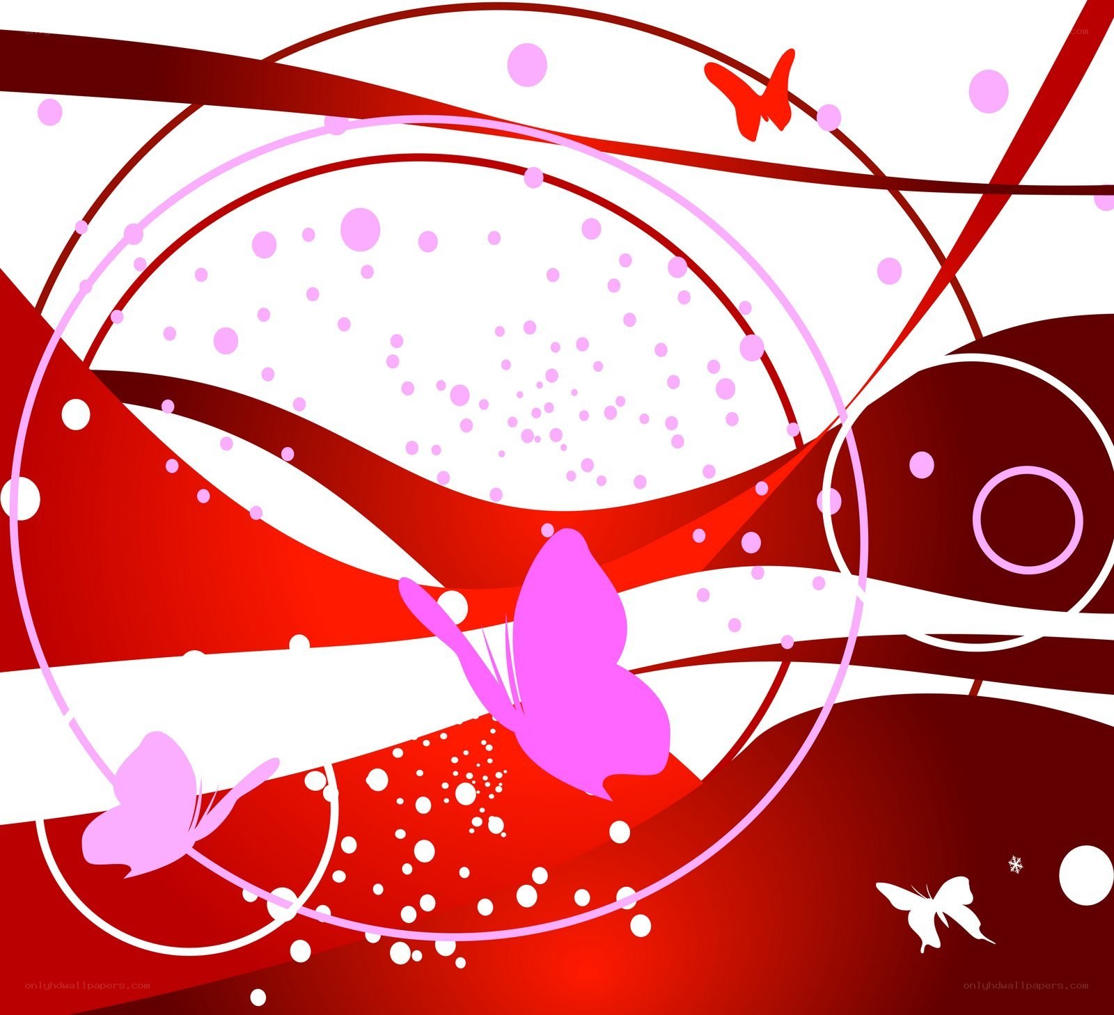 abstract red and pink design