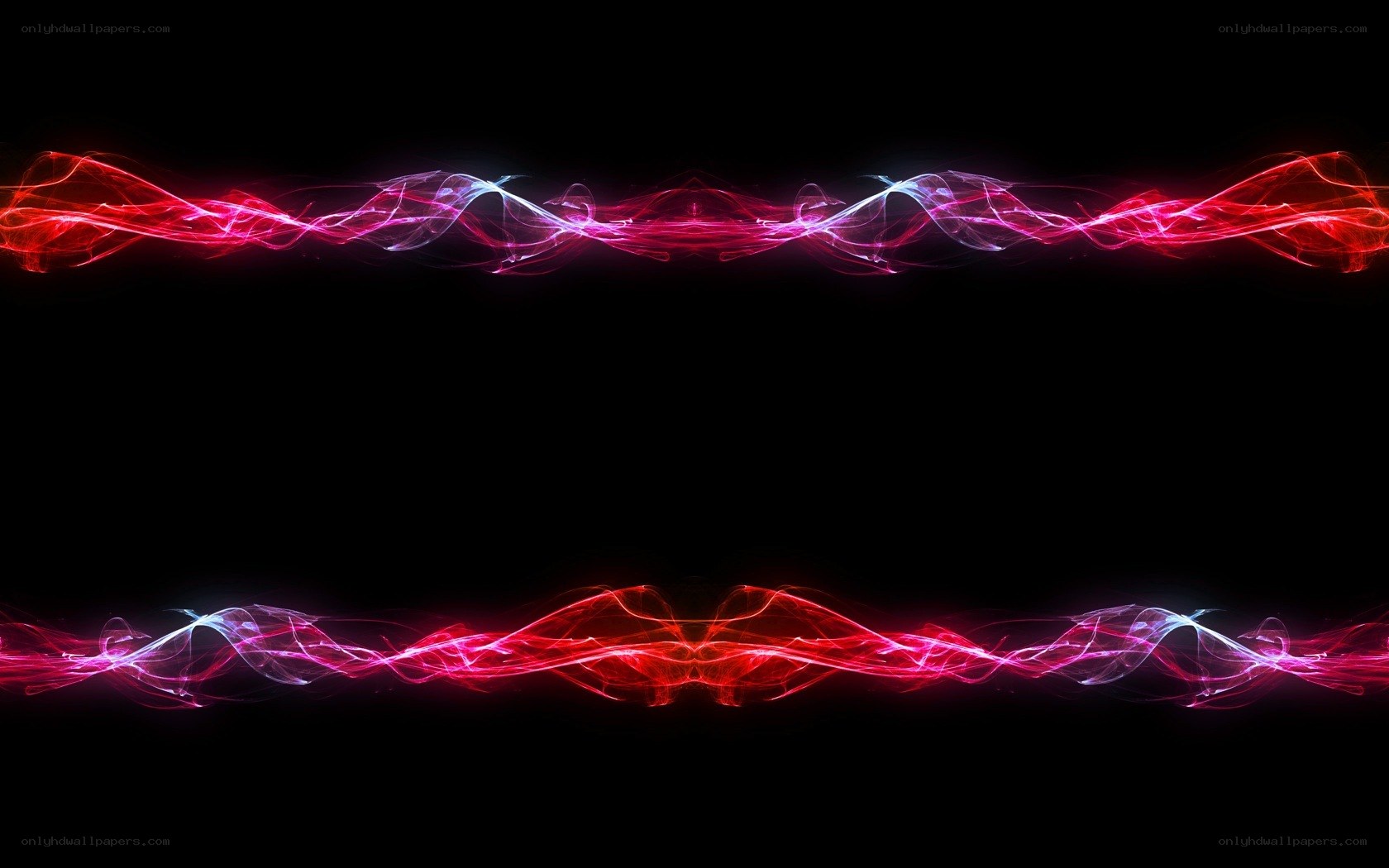 Abstract red and pink energy waves