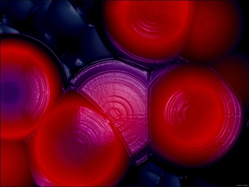 Abstract red and purple circles