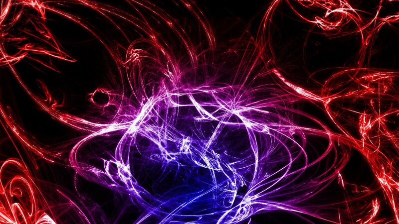 Abstract red and purple energy swirls