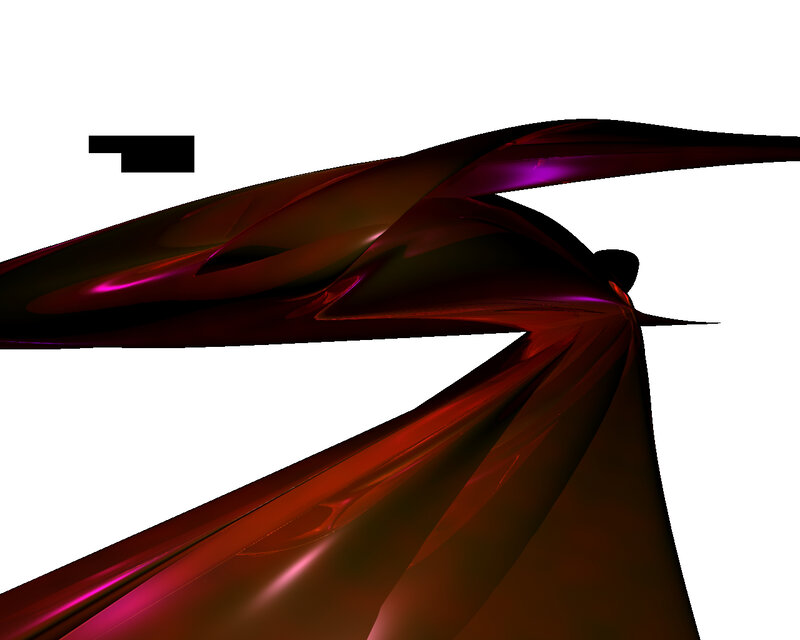 Abstract Red and Purple Form — Dramatic