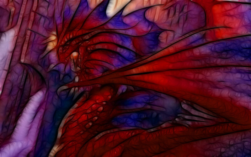 Abstract red and purple fractal art
