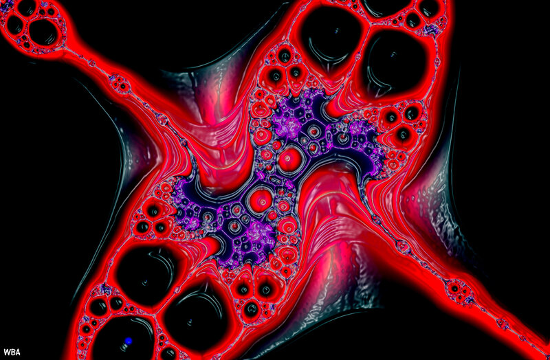 Abstract red and purple fractal