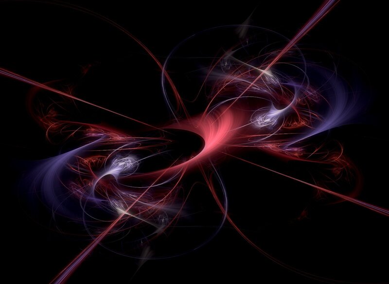 Abstract red and purple light swirls