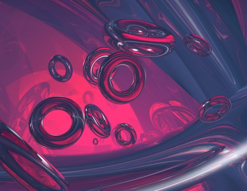 Abstract red and purple rings