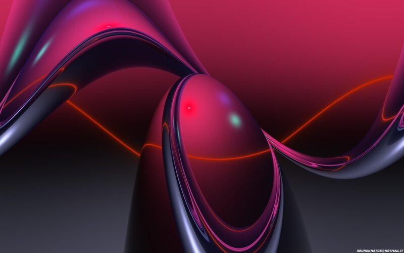 Abstract Red and Purple Shapes — Dramatic, Digital Art