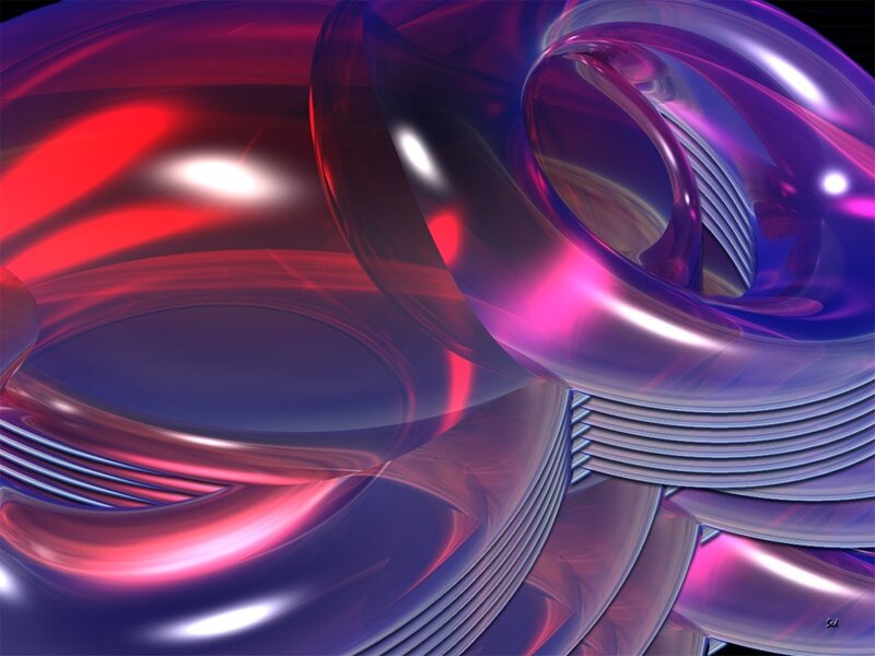 Abstract red and purple swirls