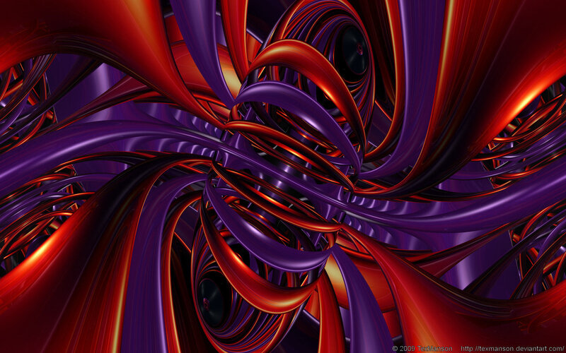 Abstract red and purple swirls