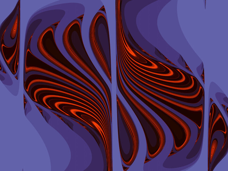 Abstract Red and Purple Swirls — Dynamic, Lines