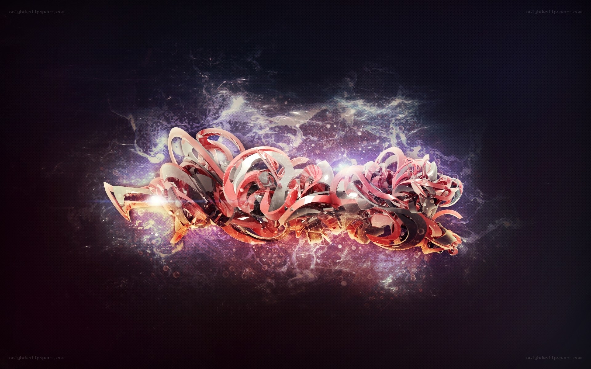 abstract red and purple swirls
