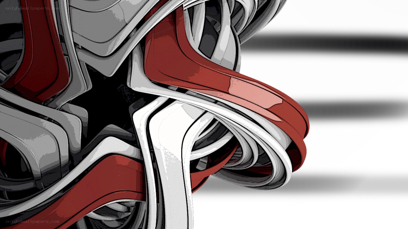 abstract red and silver design