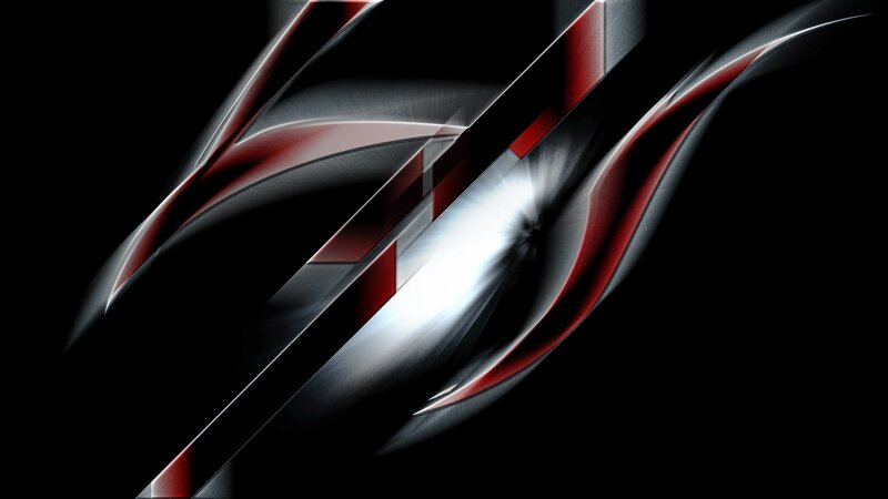 abstract red and silver design