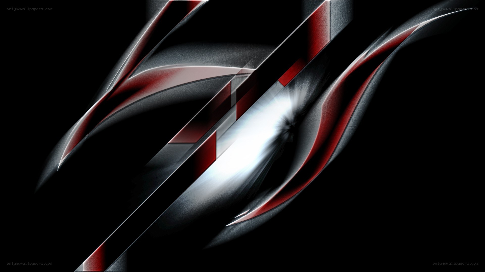abstract red and silver design