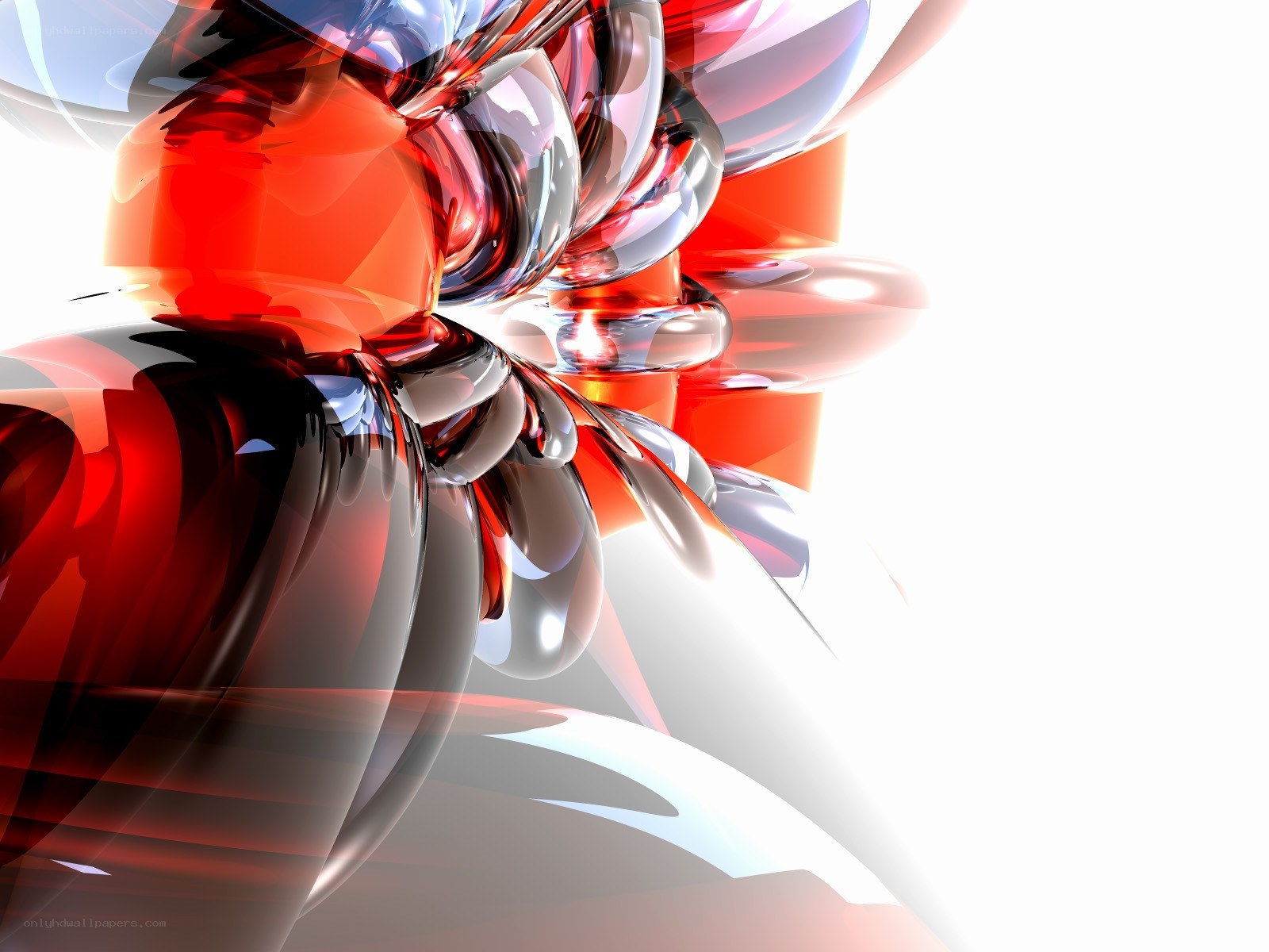 Abstract red and silver sculpture