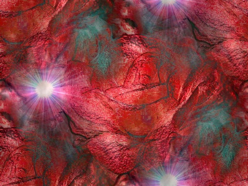 Abstract Red and Teal Pattern