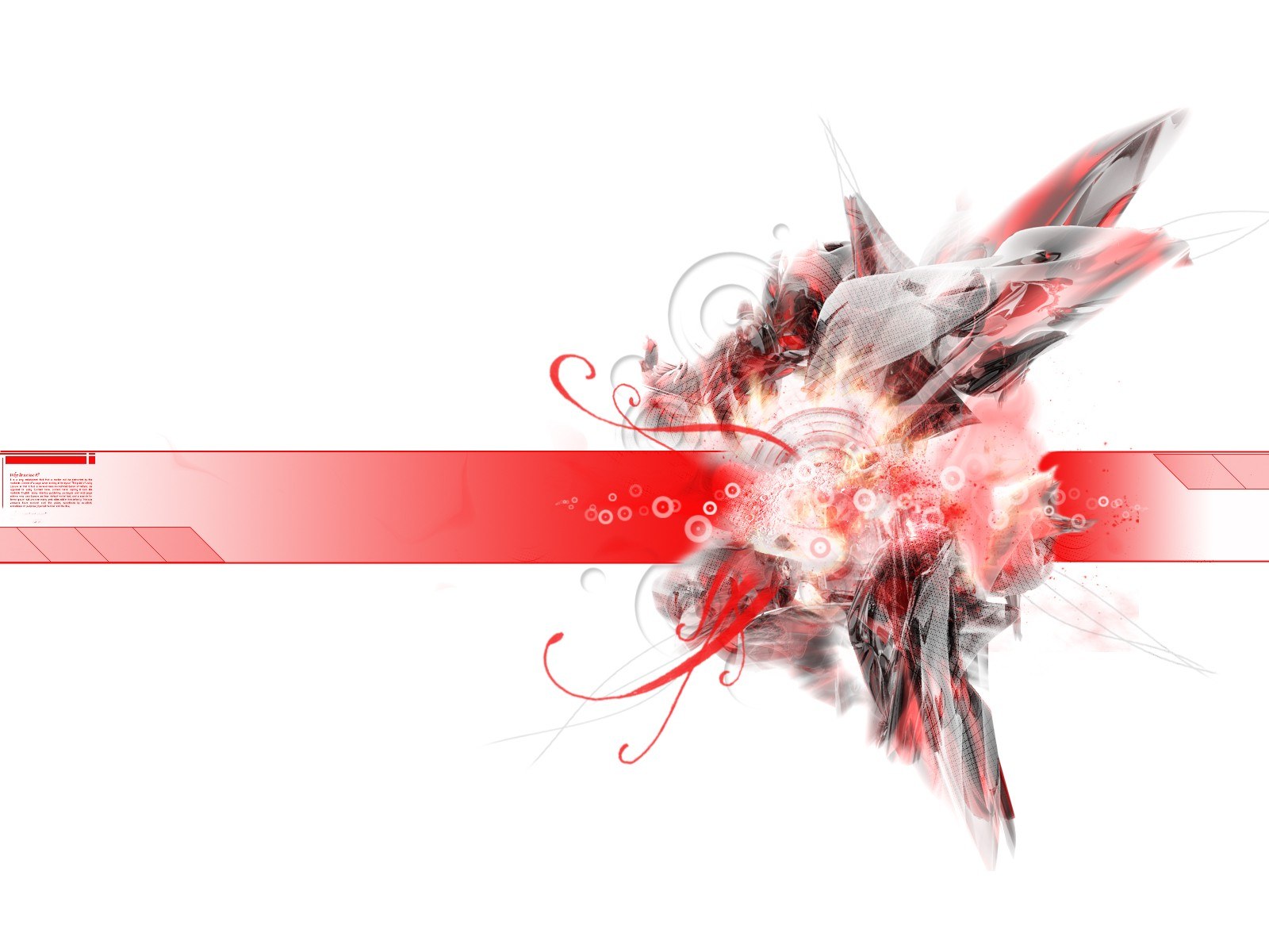 abstract red and white design