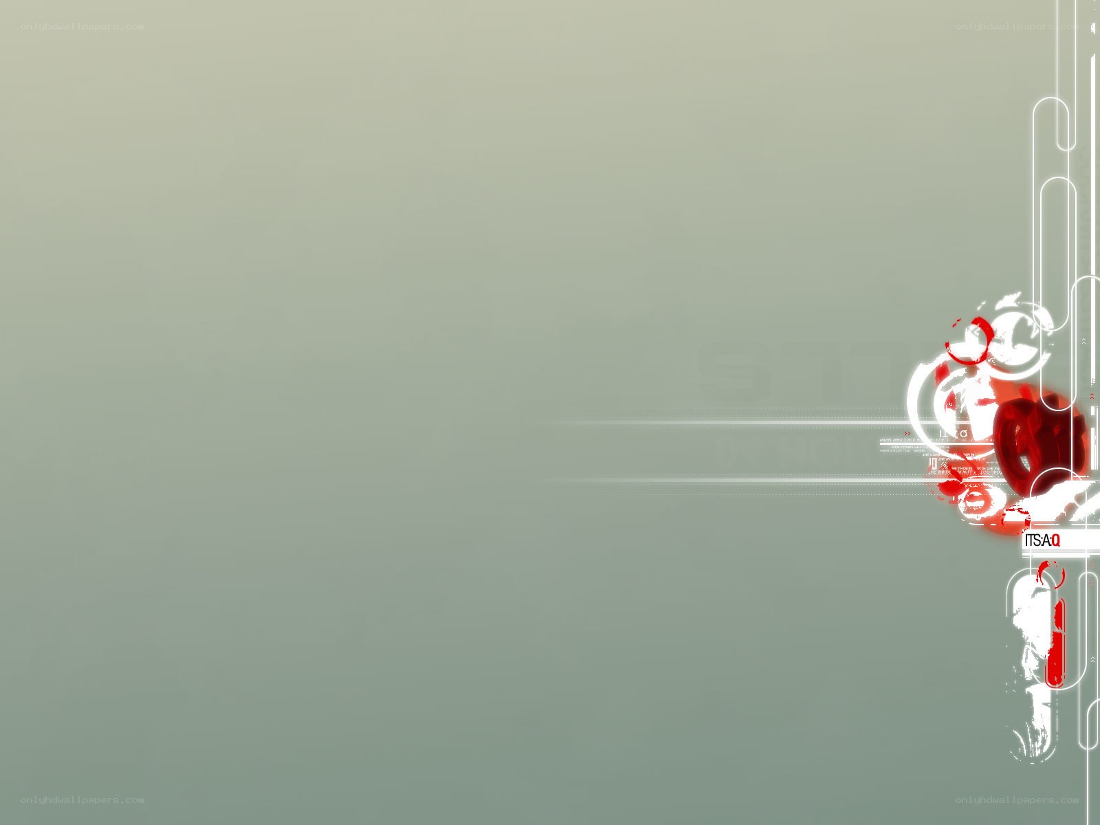 abstract red and white design