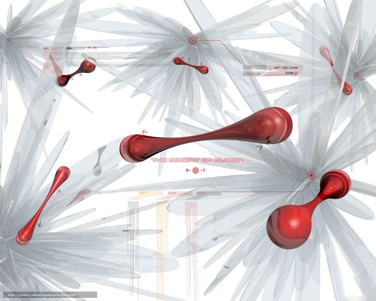 Abstract red and white design