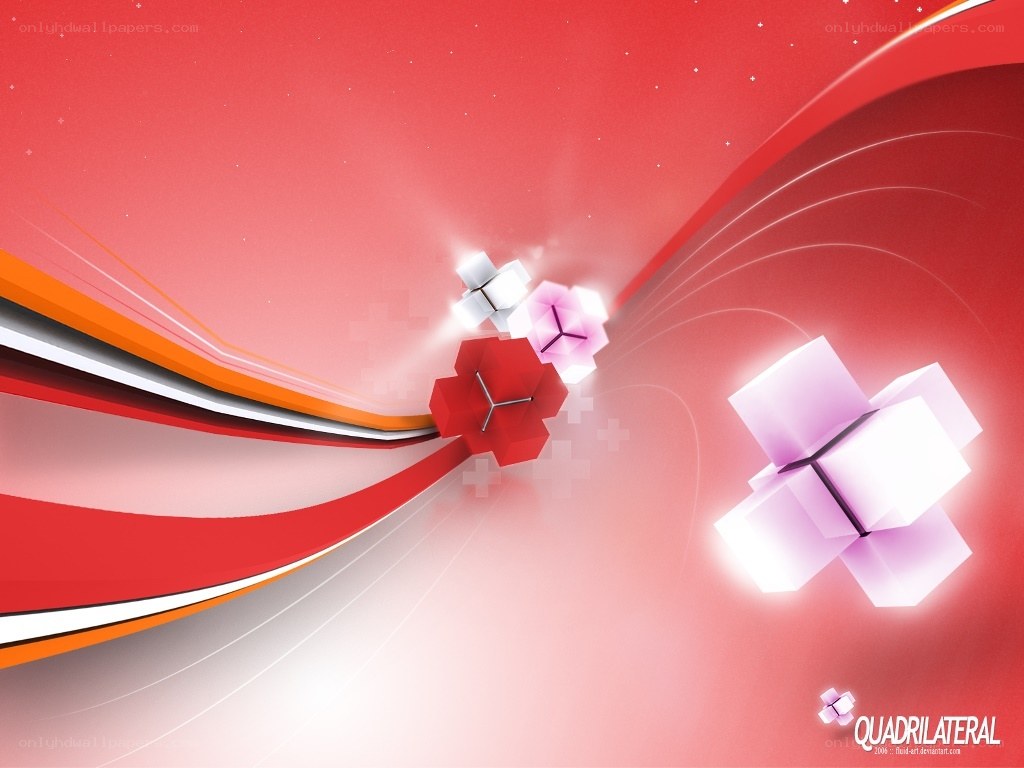 Abstract red and white design