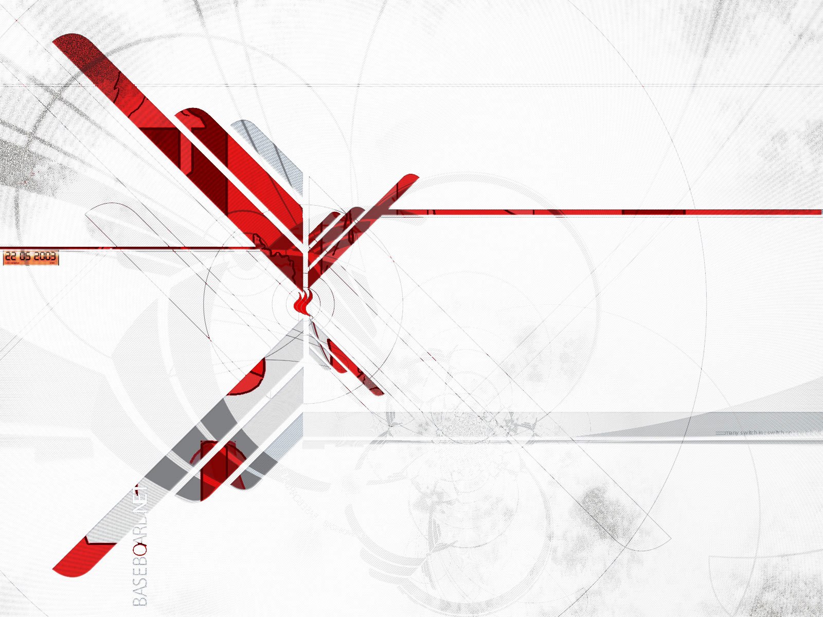 abstract red and white design