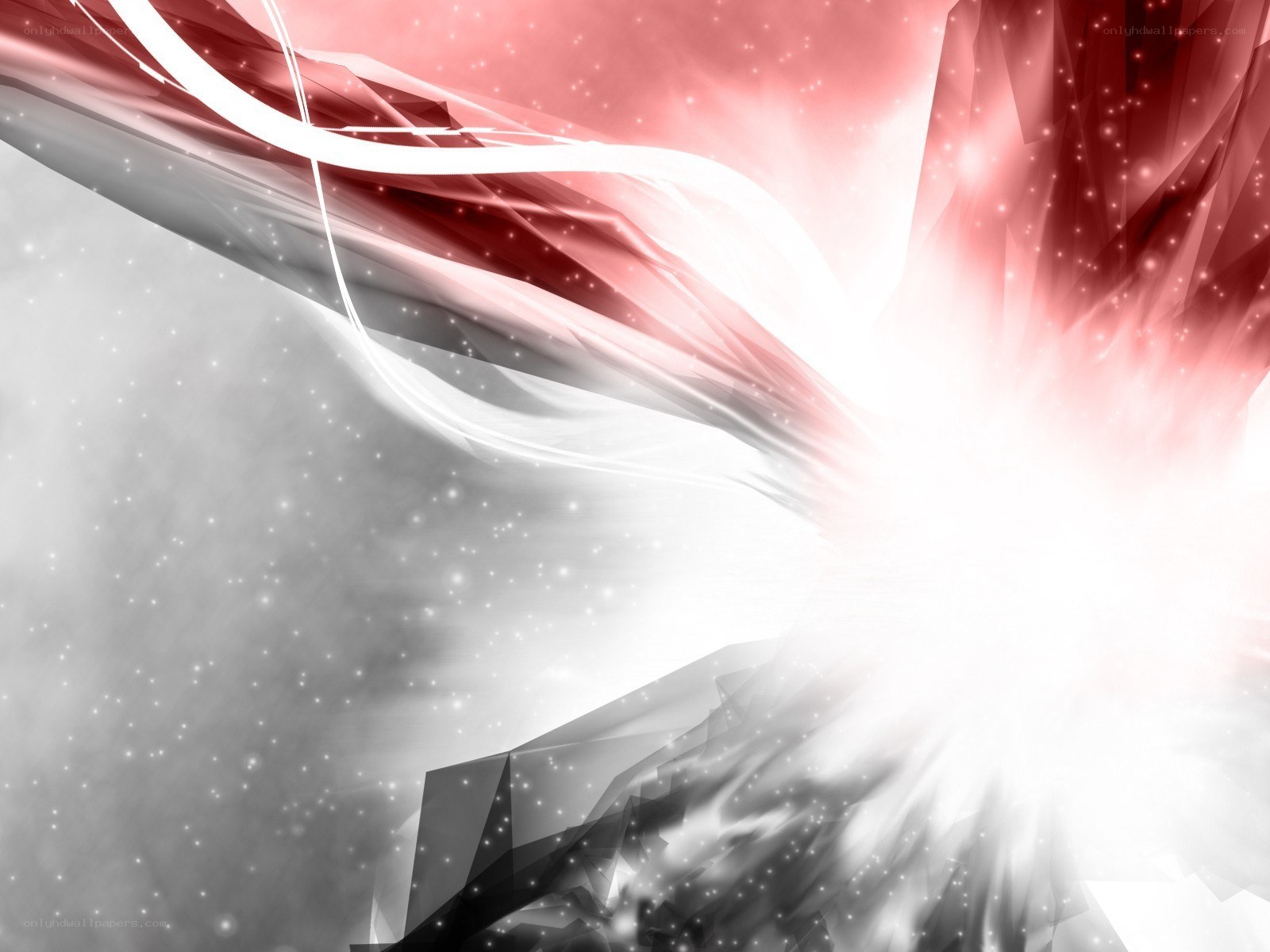 abstract red and white energy flow