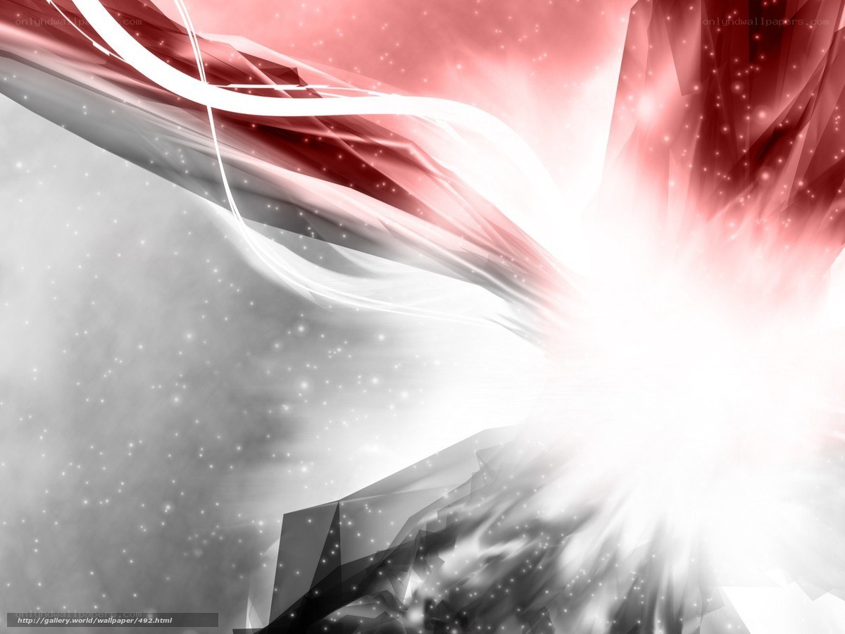 Abstract red and white energy flow