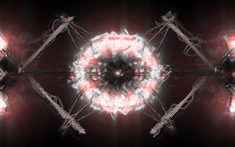 abstract red and white fractal design