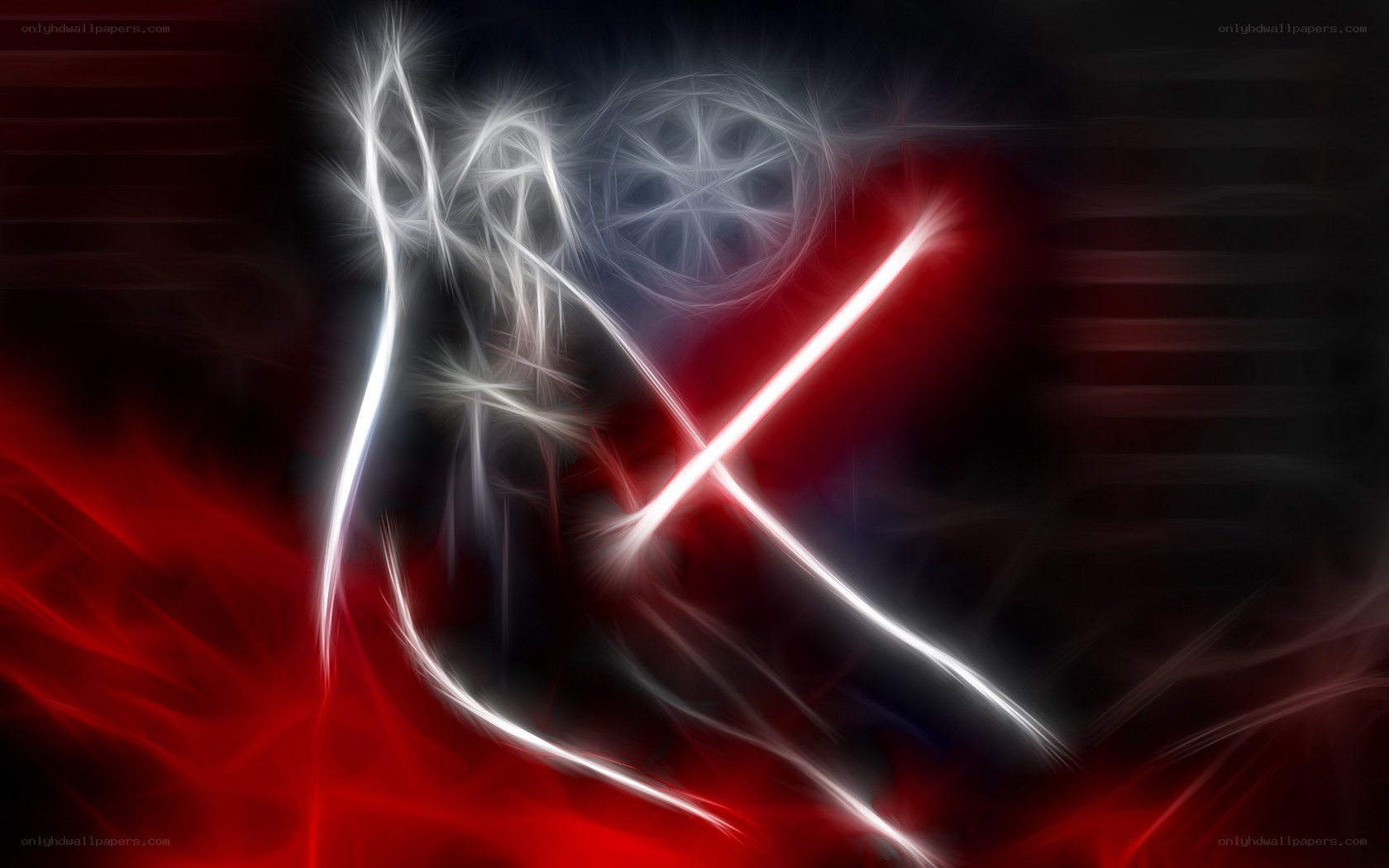 Abstract red and white light design